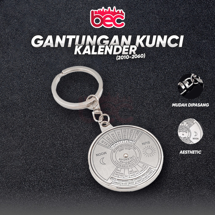

[BEC] Gantungan Kunci Kalender Perpetual 2010-2060 50 Tahun Stainless Steel