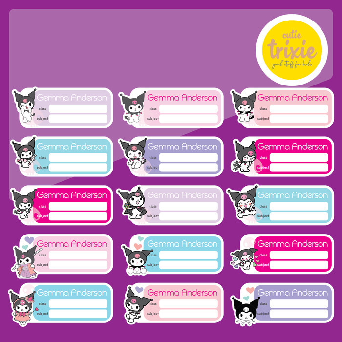 

Sticker Label Buku Mata Pelajaran Mapel Kuromi