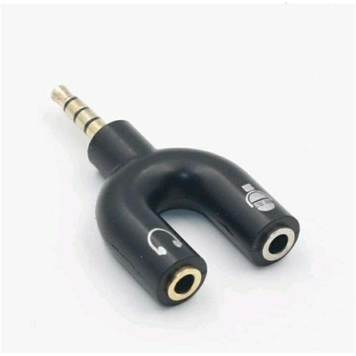 AUDIO SPLITTER U SHAPE 2 IN 1 3.5 MM MIC & AUDIO - SPLITTER AUDIO - AUDIO SPLITTER
