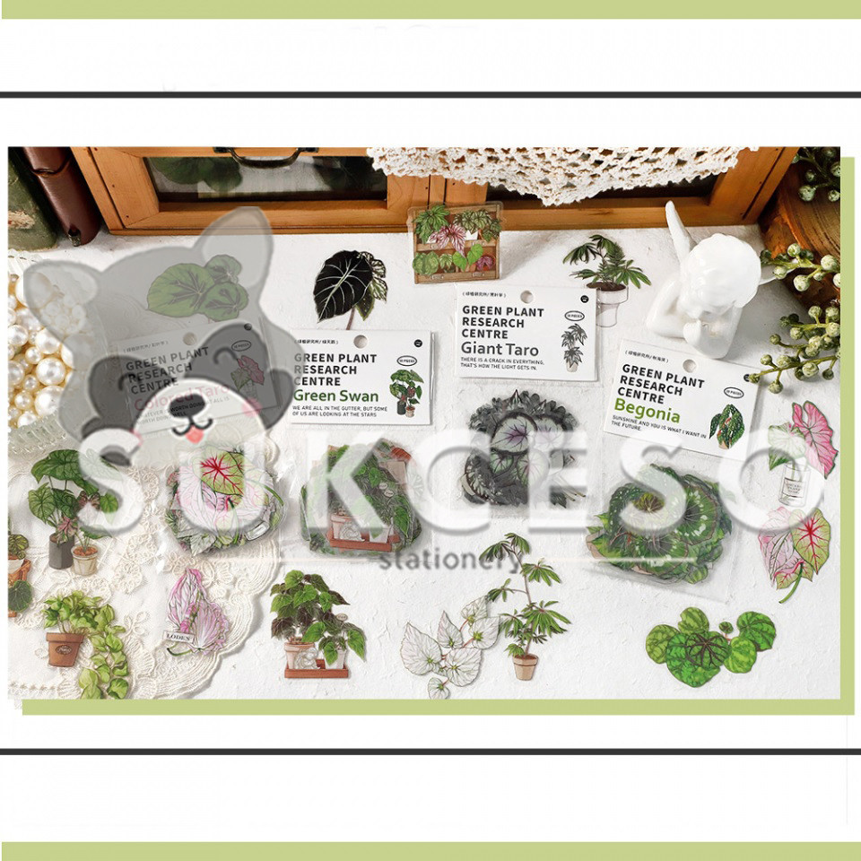 

Green Plant Research Centre Flake Stickers Set Isi 30 Stiker