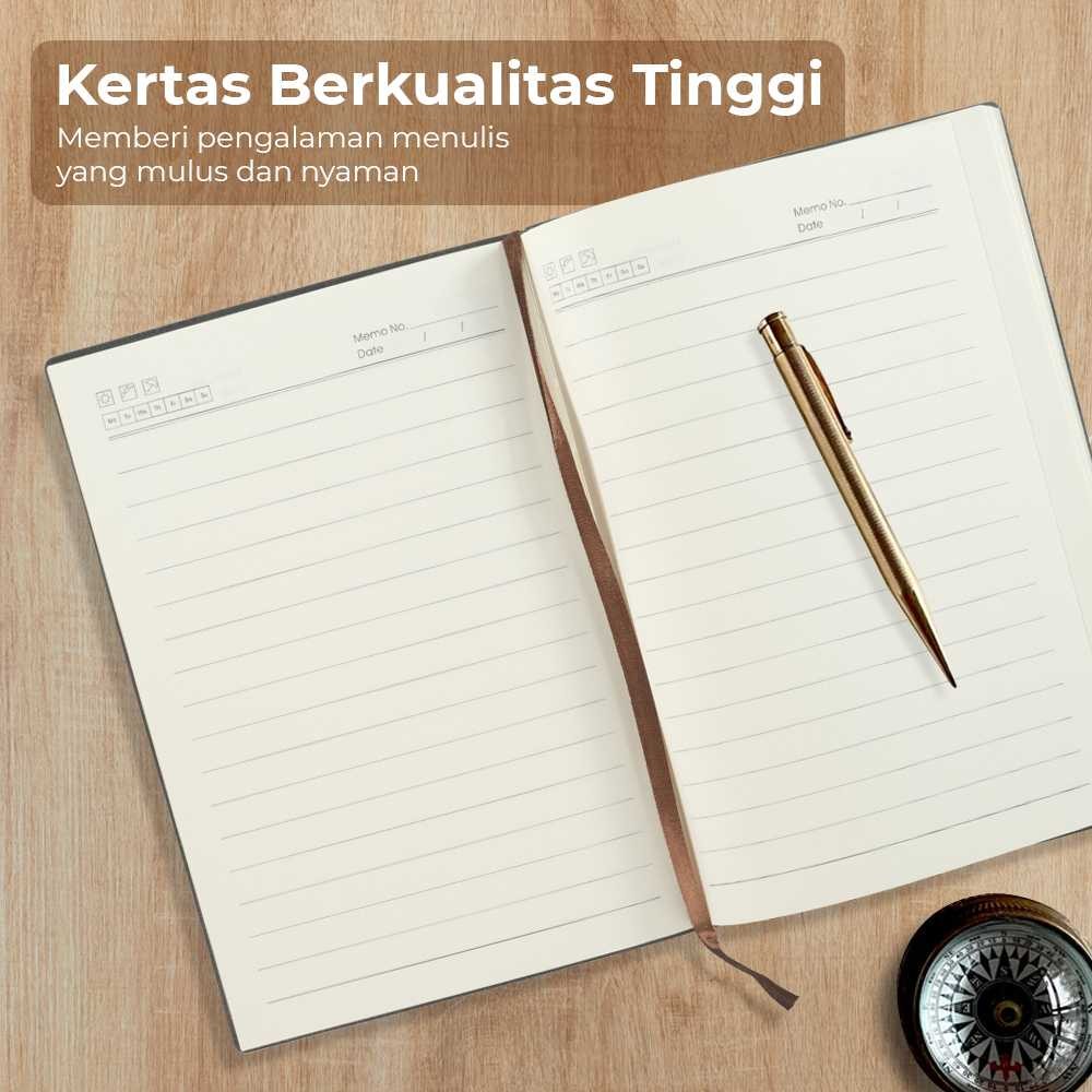 

LPKSTORE Toddi Buku Jurnal Leather Notebook Diary 68GSM 200 Halaman Grid - TD101 LPKSTORE