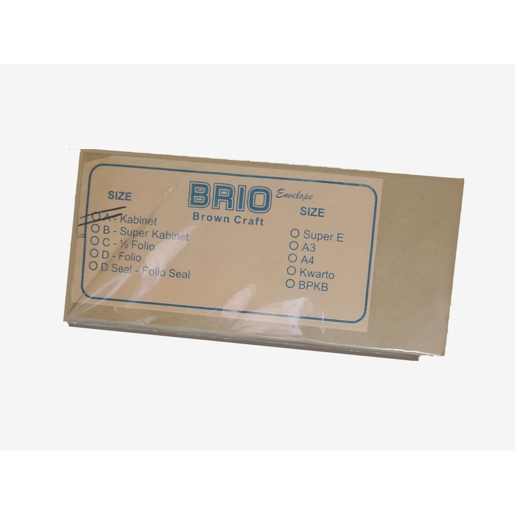 

Amplop Coklat Brown Craft Brio Ukuran A - Kabinet Cabinet