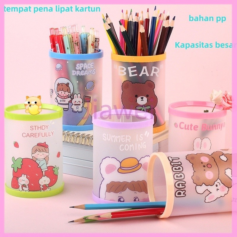 

Jiawei Tempat pensil pola lucu yang unik/tempat pensil/tempat pulpen/alat tulis shower Tempat Alat Tulis Tabung
