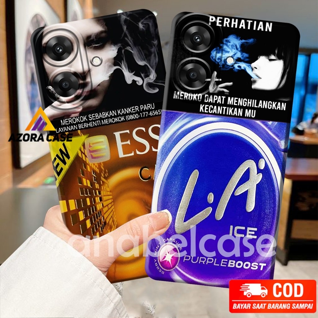 SOFTCASE Realme Note 60/ C61/ C63/ C53/ C51/ C51S/ C55/ Note 50 - Motif Rokok - Case Realme - Case H