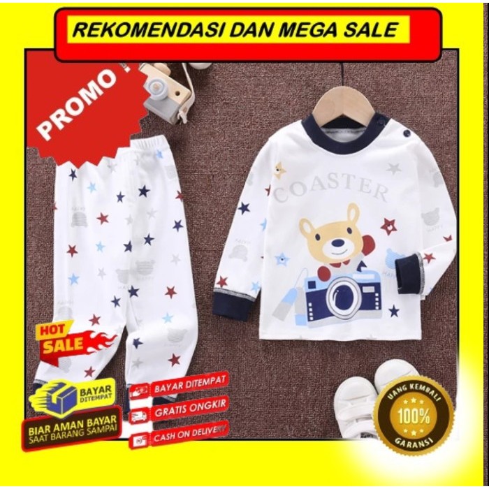 Rekomendasi Terlaris Piyama anak cowok / piyama set / piyama premium / piyama import - Coaster, 55 g