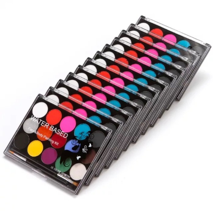 

Face painting Cat Wajah 12 Warna Dengan 2 Brush Kuas - 6 PCS KUAS SAJA