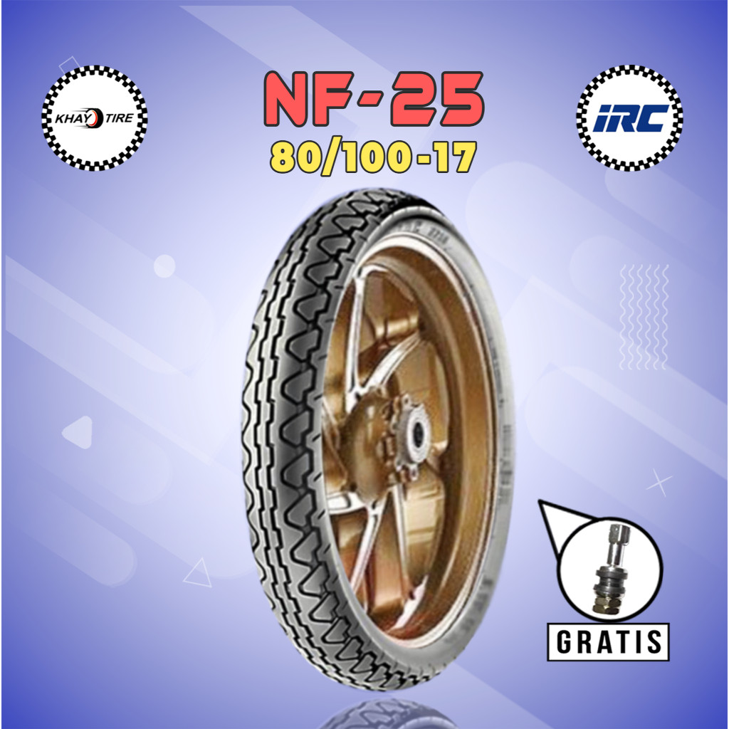 Ban Depan Motor VERZA - MEGAPRO IRC NF25 80/100 Ring 17 Tubeless