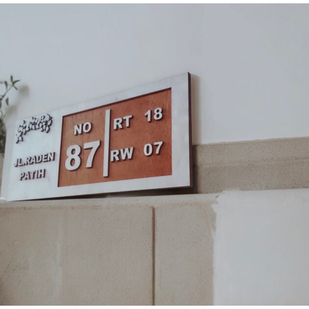 Paling Murah NOMOR RUMAH KAYU NOMER RUMAH AKRILIK nomor rumah minimalis dekorasi rumah papan nomor r