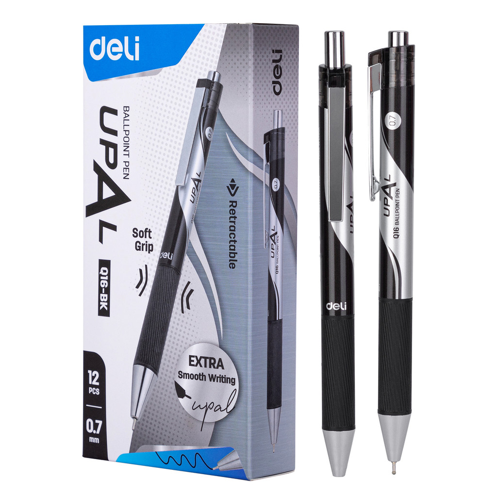 

Pulpen Deli Upal 0.7mm EQ16BK Hitam
