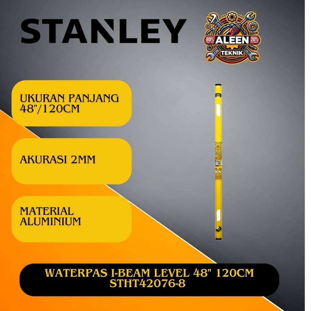 Waterpass Waterpas I-Beam Level 48 120cm STANLEY STHT42076-8