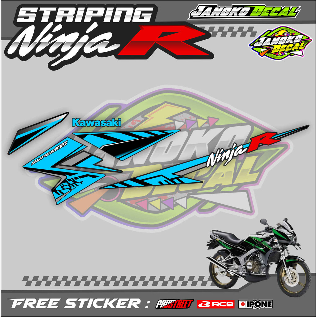 STRIPING VARIASI SEMIFULL KAWASAKI NINJA 150 R / STICKER LIST VARIASI NINJA 150 R