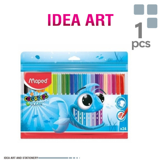 

[New Arrival] Spidol Anak 24 Warna Maped Color Peps Ocean Washable Spidol Gambar