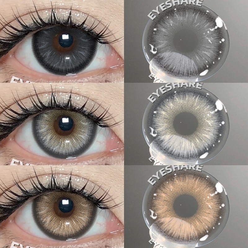 {COD}-Lensa Kontak Eyeshare Seine Softlens Hitam/Abu-abu/Coklat 1 Pasang Lensa Kontak Warna Kecil 14