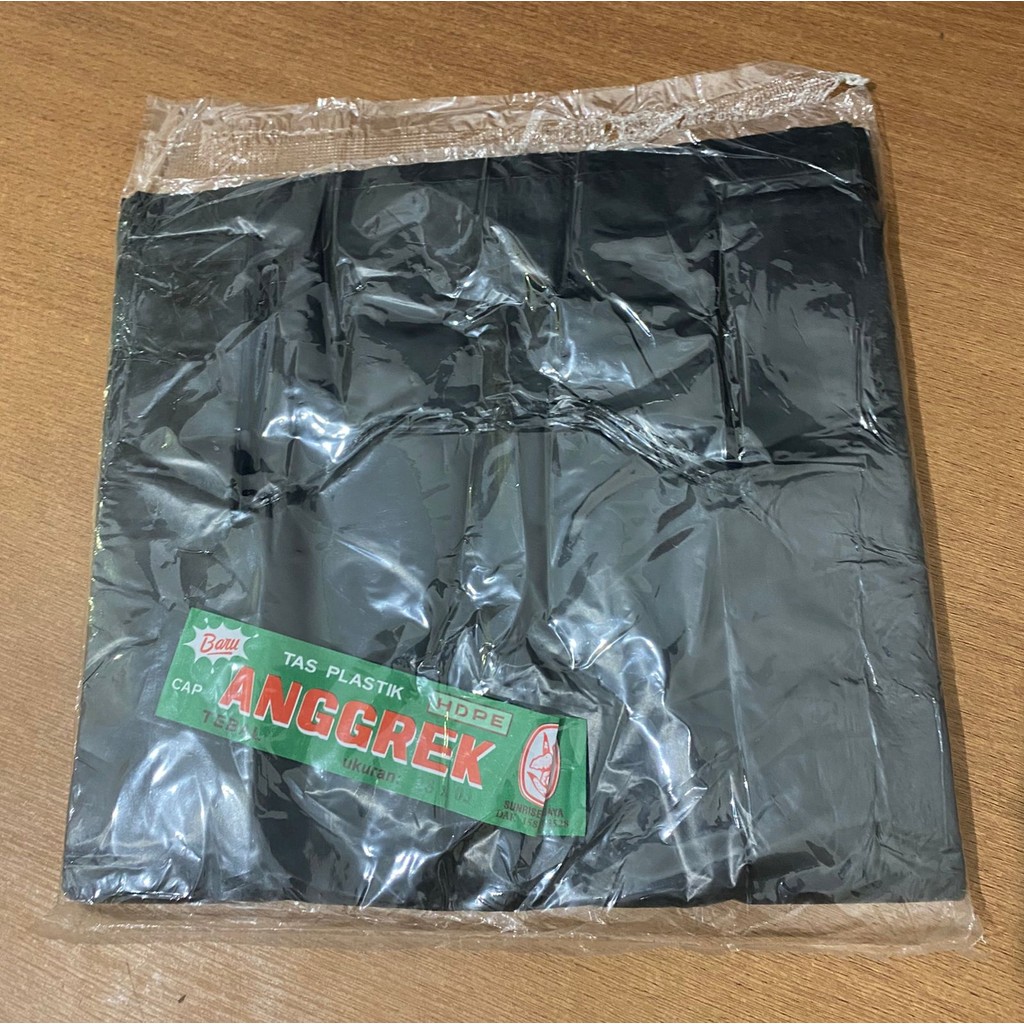 Tas HD / KRESEK 28 X 48 X 03 TEBAL HITAM ANGGREK ISI 50 PCS