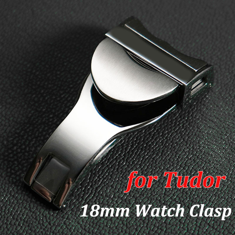18mm Buckle for Tudor Watch Band Clasp Stainless Steel Folding Button Butterfly Buckles for Tudor De