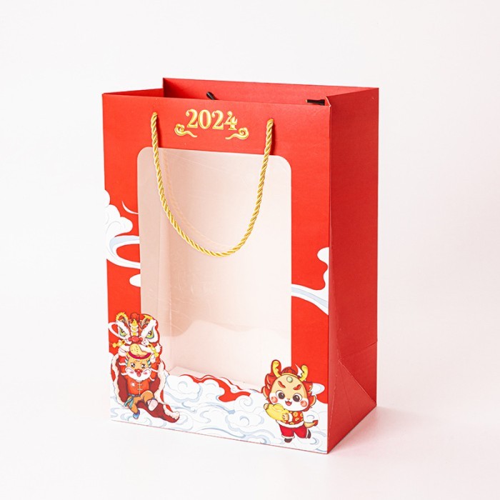 

Paper Bag Naga 2024 Box Mika Kantong Kado Hampers Imlek Murah Grosir