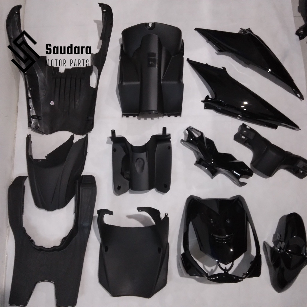 Full Body Beat Karbu KVY 2008 2009 2010 2011 Hitam WIN | complete set bodi kasar halus motor karbura