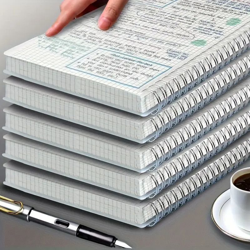 

A5 Spiral Notebooks Agenda Grid Notepad Draft Drawing Notebook Sketch Book Writing Pads Office School Supplies