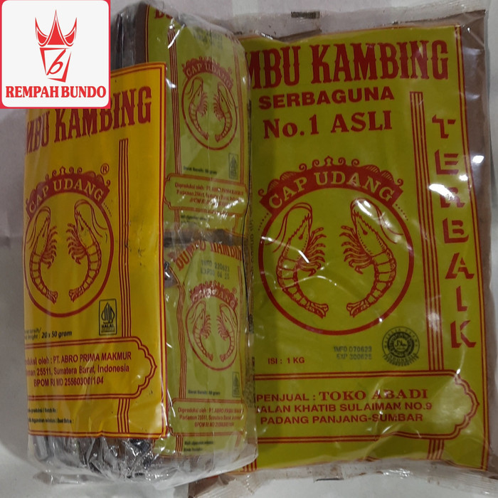 

KT Bumbu Gulai Kambing Cap Udang 1 kg - sachet 50g x 20