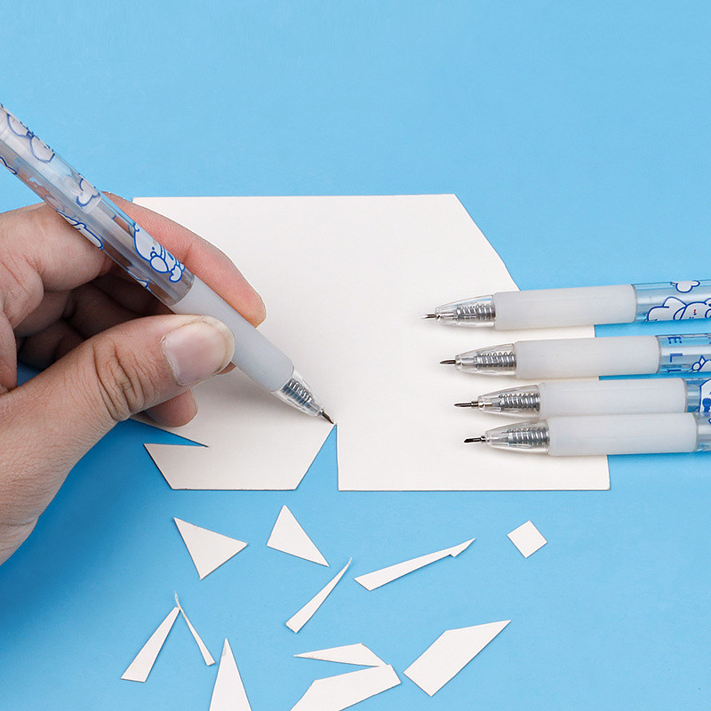 

Press Cartoon Bear Art Utility Knife Pen Knife Paper Cutting Tool Craft Tools Precision Sticker Cutter Office School Supplies