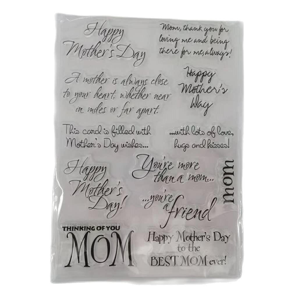 

Happy Mother's Day you are more than Mom Clear Stamp Rubber Clear Stamp for Card Making Decoration and Scrampbooking