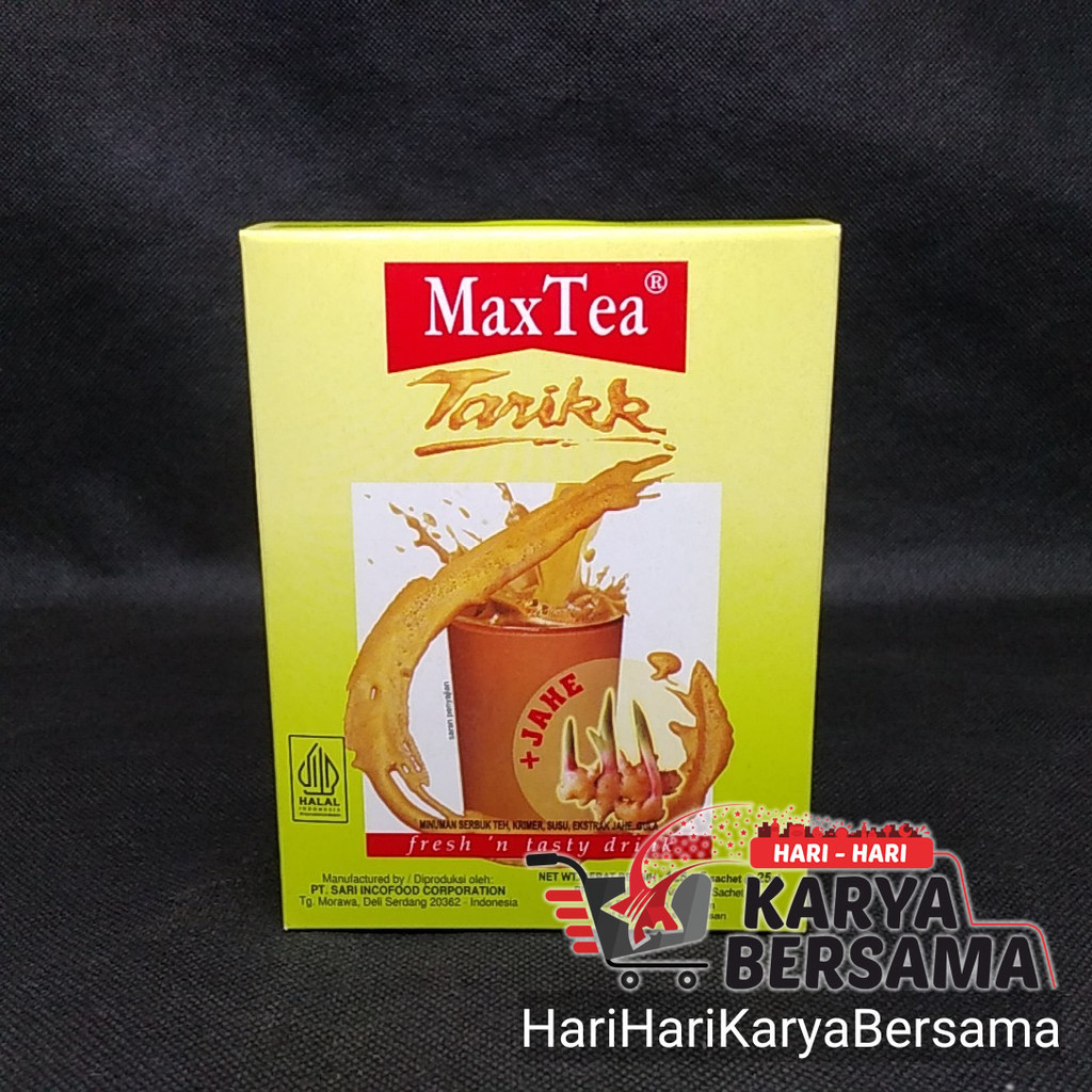 

MINUMAN BUBUK MAX TEA TARIKH TEH TARIK + JAHE BOX 5'S X 25GR