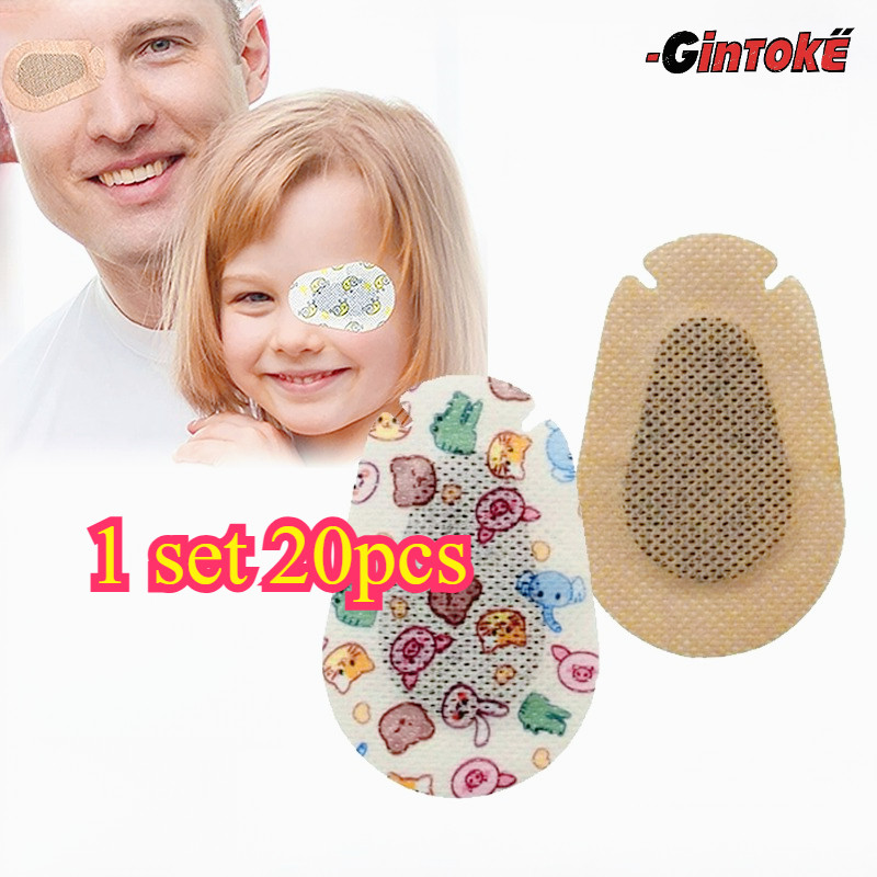 20pcs/Set Penutup Mata Malas Anak Orthoptic Eye Patch Lazy Eyes Patch Amblyopia Plester Penutup Mata