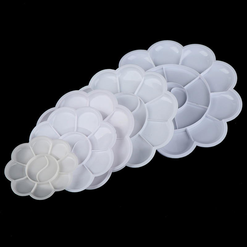 

Flower Plum Rectangle Ceramic Palette Color Mixing Paint Palette Tray For Watercolor Gouache Acrylic Painting Art Supplies