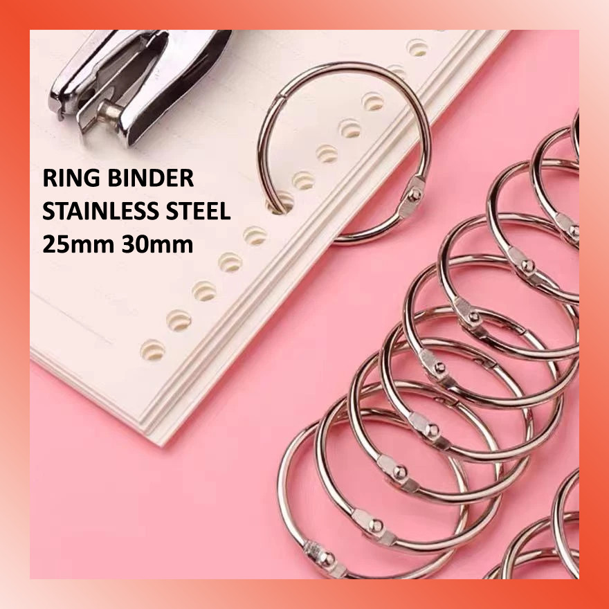 

LAMMORO > TG40 Ring Binder Cincin STAINLESS STEEL Pengikat Kertas Buku Satuan Buka Tutup Sekolah Kantor Lubang 52A0