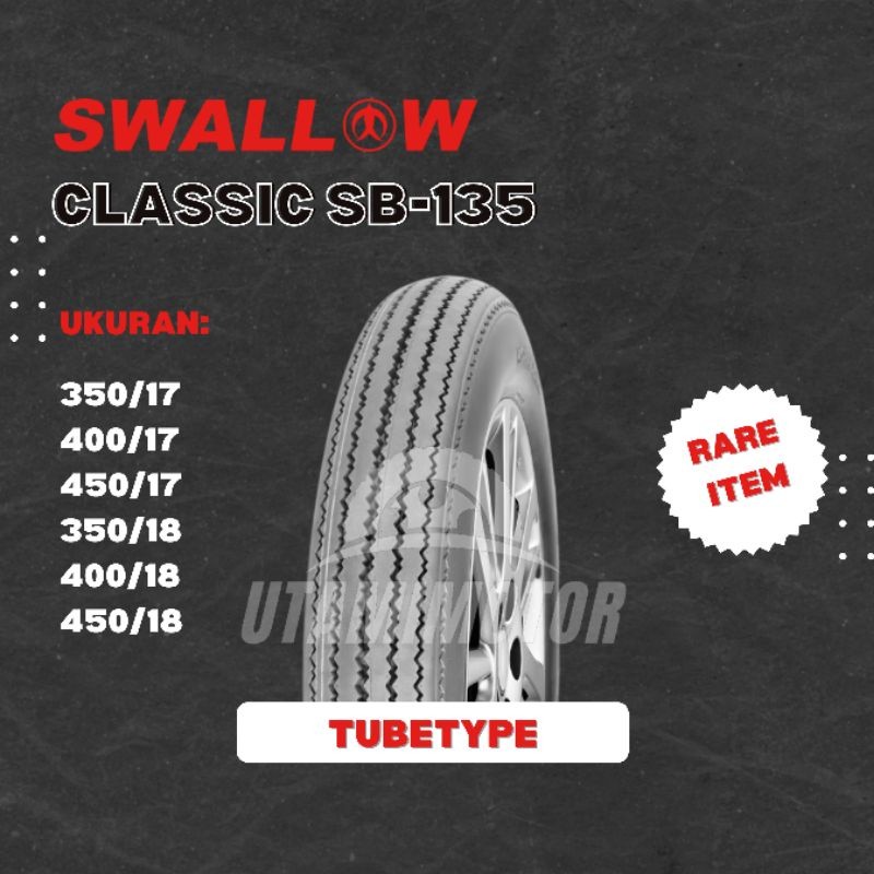 Ban Motor SWALLOW CLASSIC SB135 350-17 400-17 450-17 350-18 400-18 450-18 Tubetype
