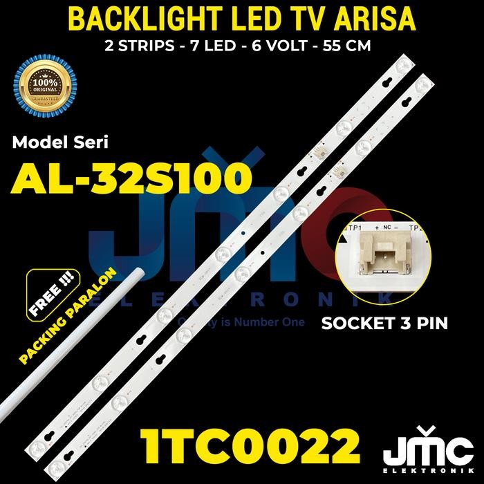 DK23 Led Backlight TV Arisa AL32-S100 AL32S100 Lampu BL 32 inch 7K 6V