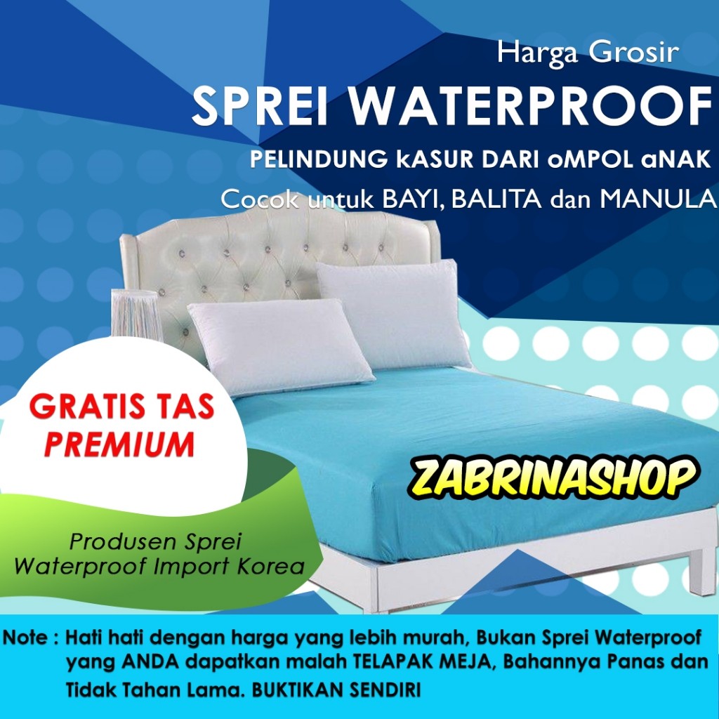 Zabrinashop SPREI WATERPROOF (BIG SALE ) murah sprei waterproof bahan Asli korea