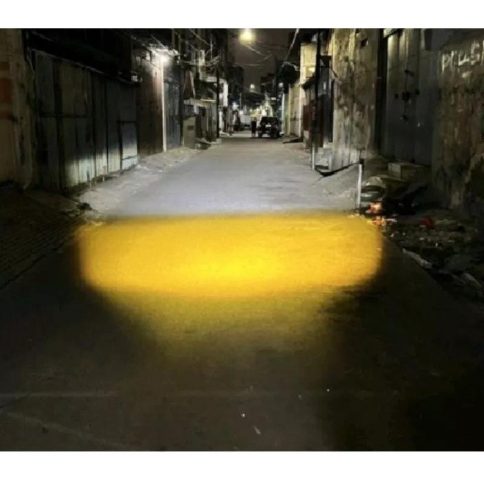 LAMPU TEMBAK MOTOR MOBIL MT27 VAHID ORIGINAL HIGH LOW no embos - PUTIH KUNING, MT27 POLOS