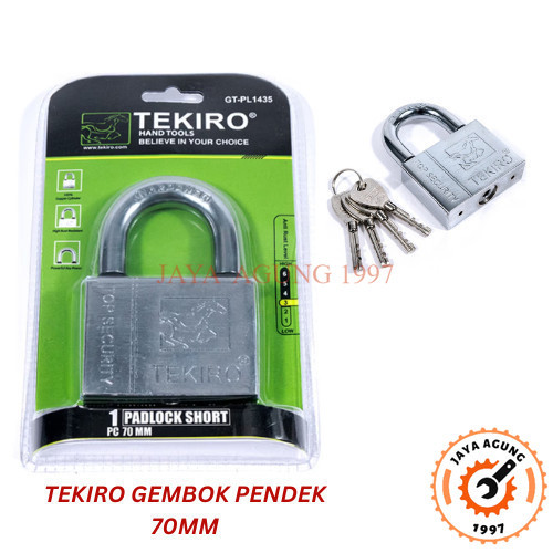 TEKIRO GEMBOK PENDEK 70 MM GT-PL1435 / PADLOCK SHORT