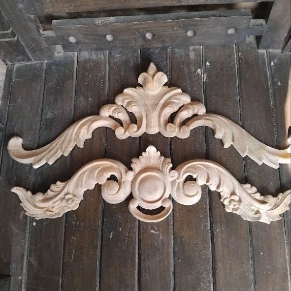 tempel ukir ornamen | tempel ukir kayu jati | 1set tempel ukir SHP8072