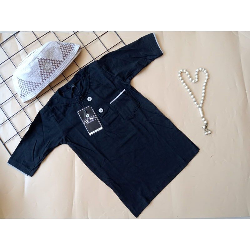 Kurta MOZA/Kaos Kurta Anak Laki-Laki/Kaos Anak Laki-Laki