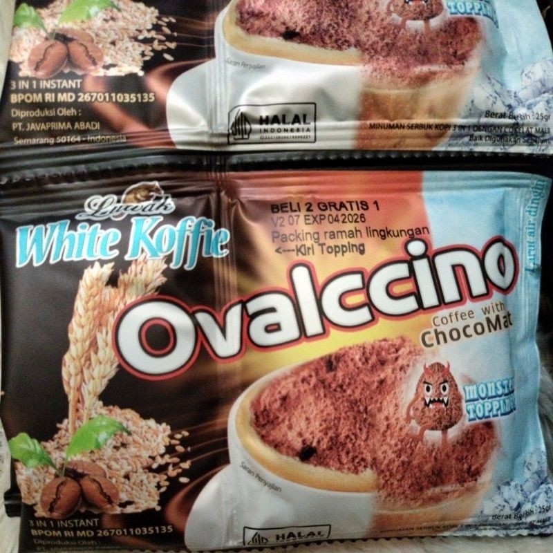 

Kopi - Luwak White Koffie Ovalccino Renceng 15 X 25 gram (Beli 2 Gratis 1)