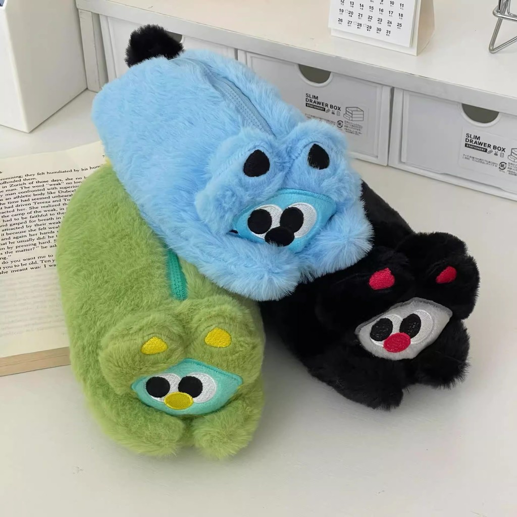 

Creative Cute Lovely Funny Happy Animals Soft Stuffed Surface Clothes Zipper Pencil Box Pencil Case Pencil Holder Pouch Pen Bag
