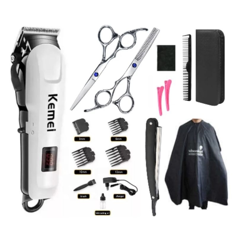 1 Set Gunting Rambut dan Mesin Cukur Kip Pisau Cukur Peralatan Paket Usaha Pangkas Cukur Rambut Barb