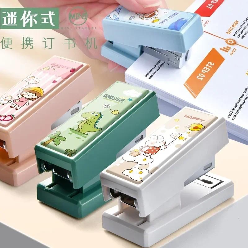 

1pc Mini Stapler for Paper File Metal Stapler Set with Staples Cute Stationerys Kits School Office Binding Supplies