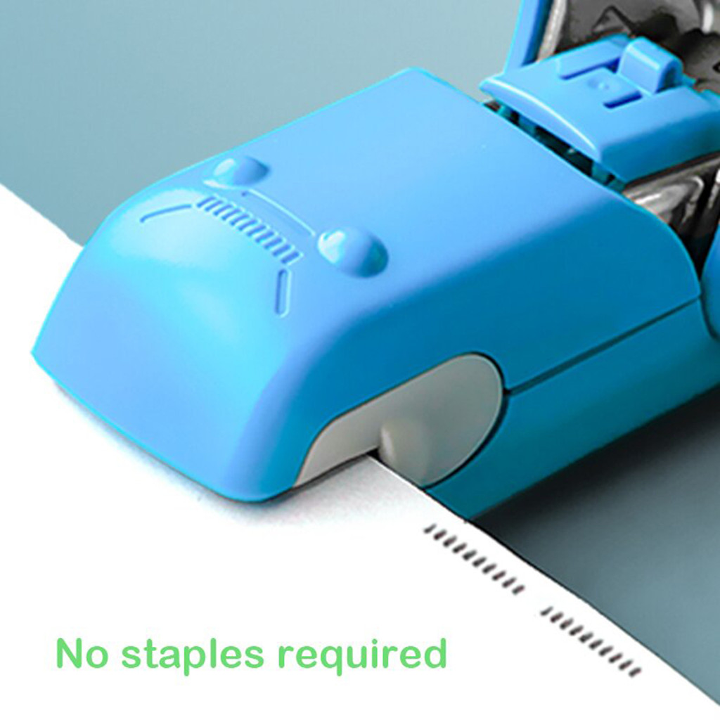 

Staple Free Stapler Time Saving Effortless Needle Free Handhled Stapler Mini Portable Student Office Stationery grapadora