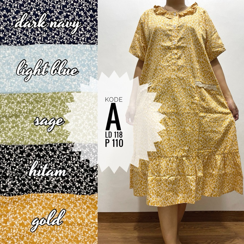 NANTARSHOP Daster rempel TAMARA katun jepang ori gold pretty girl busui bumil