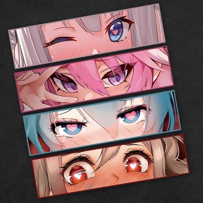 

Anime Girl's Eyes Waterproof JDM Car Decoration Reflective Sticker Personalized Mofied Car Motorcycle Scratch Sticker