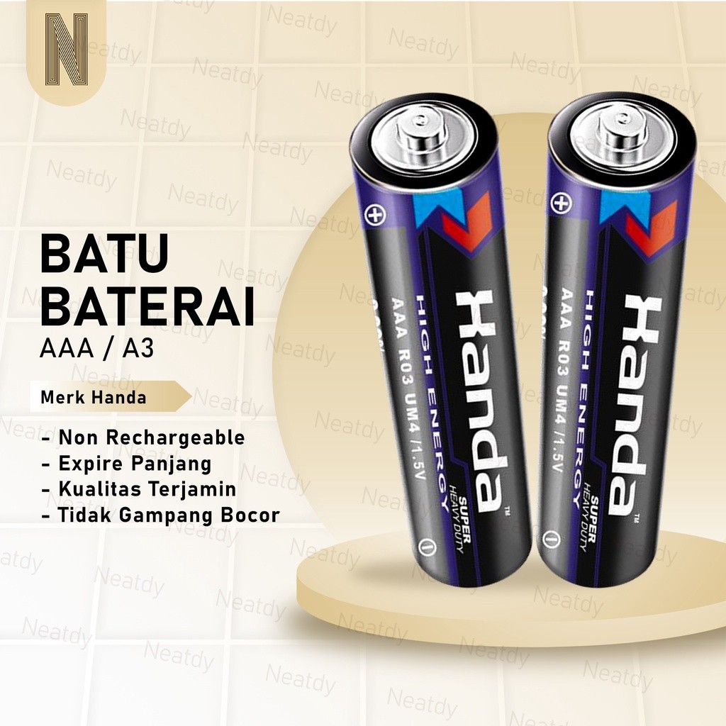 Baterai AAA Handa High Energy - Super Tahan Lama, Anti Bocor, Kualitas Terjamin, Harga Terbaik untuk