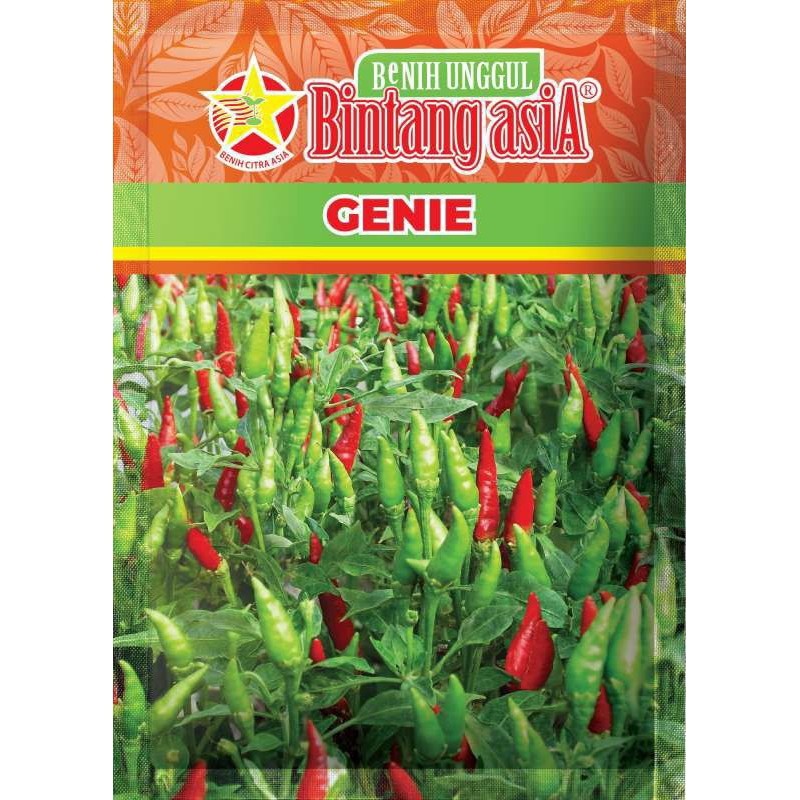 Benih cabe Genie Bintang asia kemasan 10gr bintang asia