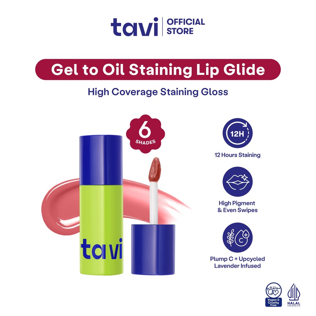 [Gift Not For Sale] TAVI Gel to Oil Staining Lip Glide White Peach 4 g