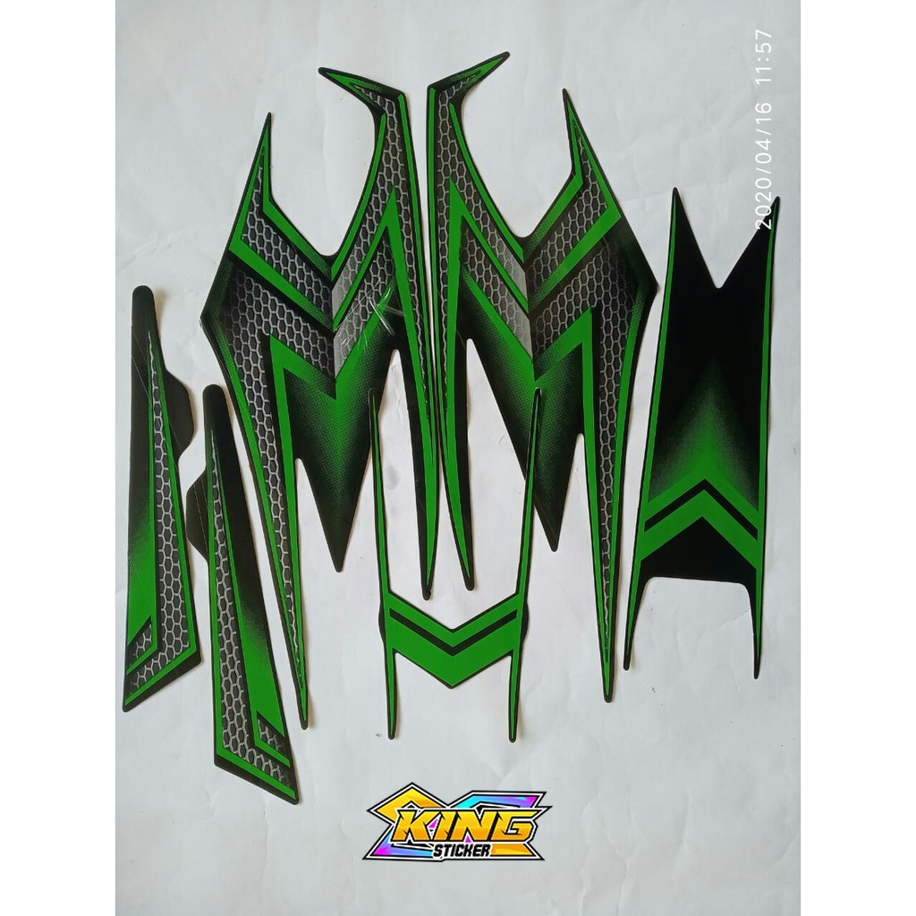 striping motor yamaha rx king 2004 hijau