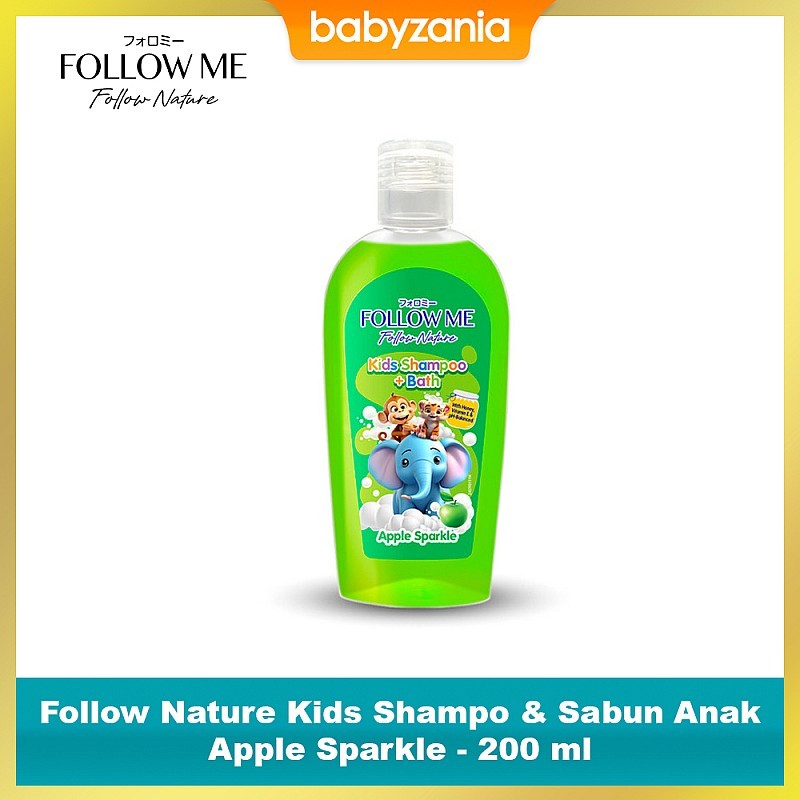 Follow Me Follow Nature Kids Shampo & Bath Apple Sparkle - 200 ml