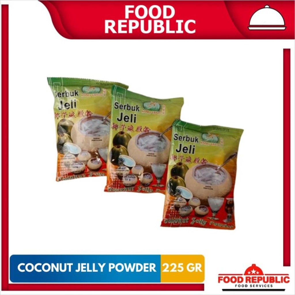 

Happy Grass Coconut Jelly Powder / Jeli Bubuk Rasa Kelapa 225 gr Halal