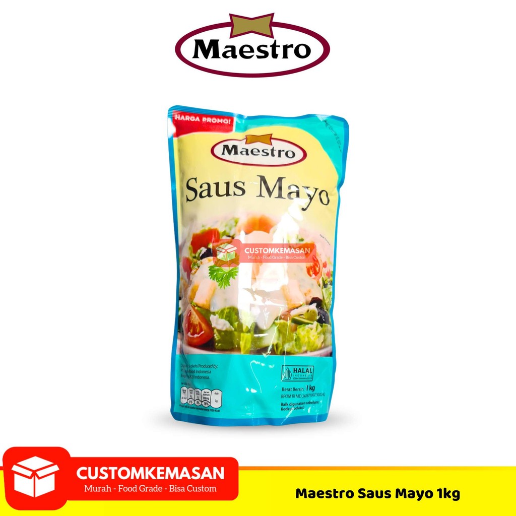 

Maestro Saus Mayo 1kg / Mayonaise Original / Mayonaise Serbaguna / Saus Mayo Maestro